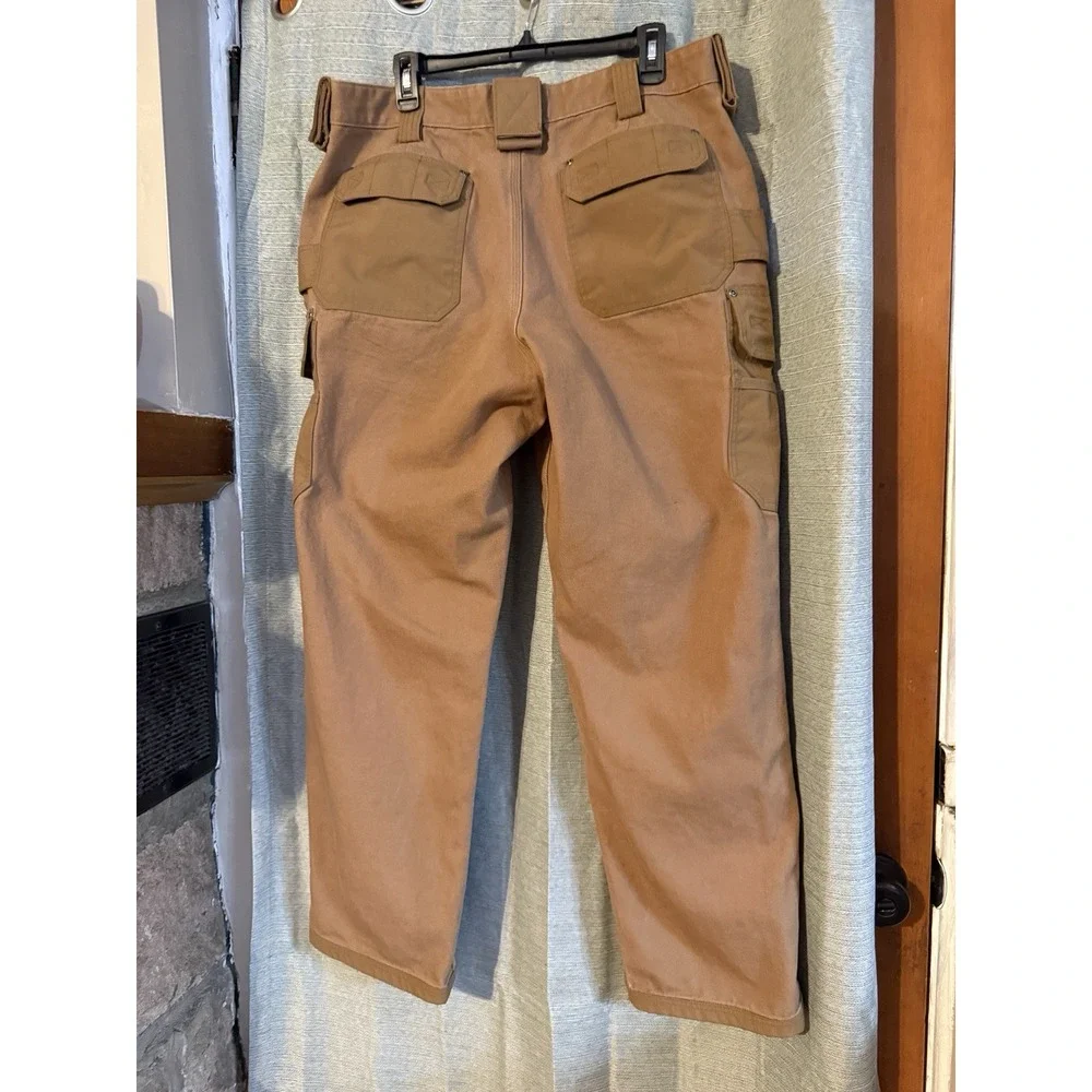 Duluth Trading Fire Hose Work Pants Mens 38x32 Brown Cargo Utility Carpenter